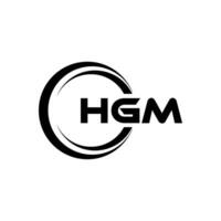 hgm brev logotyp design, inspiration för en unik identitet. modern elegans och kreativ design. vattenmärke din Framgång med de slående detta logotyp. vektor