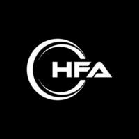 hfa brev logotyp design, inspiration för en unik identitet. modern elegans och kreativ design. vattenmärke din Framgång med de slående detta logotyp. vektor