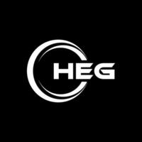 heg Brief Logo Design, Inspiration zum ein einzigartig Identität. modern Eleganz und kreativ Design. Wasserzeichen Ihre Erfolg mit das auffällig diese Logo. vektor