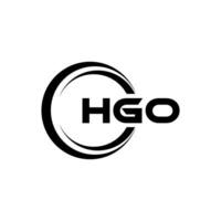 hgo brev logotyp design, inspiration för en unik identitet. modern elegans och kreativ design. vattenmärke din Framgång med de slående detta logotyp. vektor