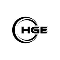 hge Brief Logo Design, Inspiration zum ein einzigartig Identität. modern Eleganz und kreativ Design. Wasserzeichen Ihre Erfolg mit das auffällig diese Logo. vektor