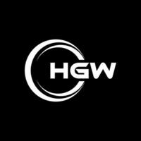 hgw brev logotyp design, inspiration för en unik identitet. modern elegans och kreativ design. vattenmärke din Framgång med de slående detta logotyp. vektor