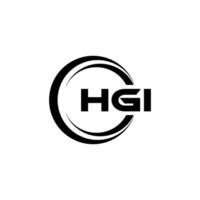 hgi brev logotyp design, inspiration för en unik identitet. modern elegans och kreativ design. vattenmärke din Framgång med de slående detta logotyp. vektor