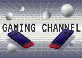 Spielzone Spiel Battle Channel Hintergrundvektor vektor