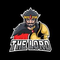 king lord sport esport logo formgivningsmall med vektor