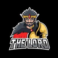 King Lord Sport Esport-Logo-Design-Vorlage mit vektor