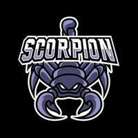scorpion svart klo maskot sport esport logotyp mall vektor