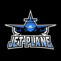 jetplan krig soldat maskot sport esport logotyp mall vektor