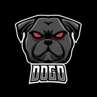 hundsport eller esport gaming maskot logotyp mall, för ditt lag vektor