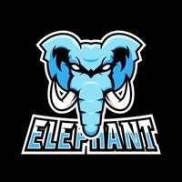 Elefantensport- oder Esport-Gaming-Maskottchen-Logo-Vorlage für Ihr Team vektor