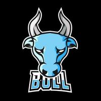 bull sport eller esport gaming maskot logotyp mall, för ditt lag vektor