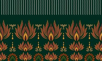 Ikat Paisley nahtlos Muster, traditionell nahtlos Muster, aztekisch Stil, Stickerei, abstrakt, Vektor, Design Illustration zum Textur, Stoff, drucken. vektor