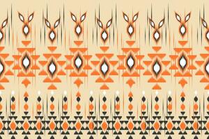 ethnische abstrakte ikat-kunst. nahtloses muster in stammes-, volksstickerei und mexikanischem stil. aztekischer geometrischer kunstornamentdruck.design für teppich, tapete, kleidung, verpackung, stoff, bezug, textil vektor