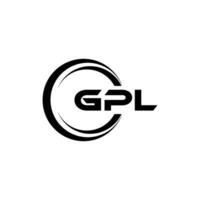 gpl logotyp design, inspiration för en unik identitet. modern elegans och kreativ design. vattenmärke din Framgång med de slående detta logotyp. vektor