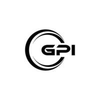 gpi Logo Design, Inspiration zum ein einzigartig Identität. modern Eleganz und kreativ Design. Wasserzeichen Ihre Erfolg mit das auffällig diese Logo. vektor