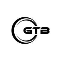 gtb logotyp design, inspiration för en unik identitet. modern elegans och kreativ design. vattenmärke din Framgång med de slående detta logotyp. vektor