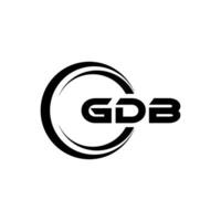 gdb logotyp design, inspiration för en unik identitet. modern elegans och kreativ design. vattenmärke din Framgång med de slående detta logotyp. vektor