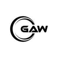 gaw Logo Design, Inspiration zum ein einzigartig Identität. modern Eleganz und kreativ Design. Wasserzeichen Ihre Erfolg mit das auffällig diese Logo. vektor