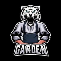 trädgårdssport eller esport gaming maskot logotyp mall, för ditt team vektor