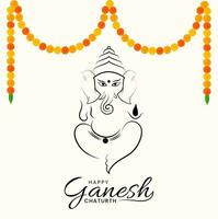 Herr Ganpati Illustration zum Ganesh Chaturthi Festival Sozial Medien Post vektor