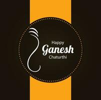 Lycklig ganesh chaturthi indisk hindu festival vektor firande