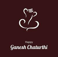 Lycklig ganesh chaturthi indisk hindu festival vektor firande