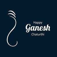 Lycklig ganesh chaturthi indisk hindu festival vektor firande