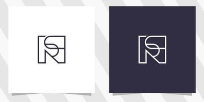 Brief sr rs Logo Design vektor