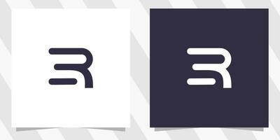brev sr rs logotyp design vektor