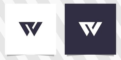 Brief Toilette cw Logo Design vektor