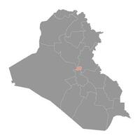 Bagdad Gouvernorat Karte, administrative Aufteilung von Irak. Vektor Illustration.