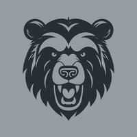 Bär Logo Vektor wütend wild mutig unheimlich Tier wild überschwänglich Grizzly Natur Wald