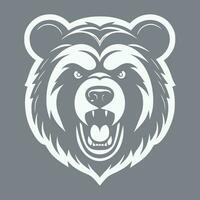 Bär Logo Vektor wütend wild mutig unheimlich Tier wild überschwänglich Grizzly Natur Wald