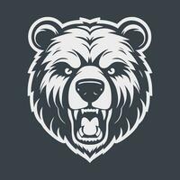 Bär Logo Vektor wütend wild mutig unheimlich Tier wild überschwänglich Grizzly Natur Wald