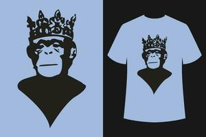 Affe und Gorilla T-Shirt Design vektor