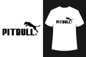 pitbull hund t-shirt design vektor