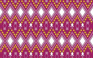 Geometrie, abstrakt, Stoff, Textil, einheimisch traditionell nahtlos Muster auf Rosa Hintergrund. Vektor Illustration.