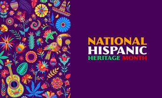 nationell latinamerikan arv månad festival baner vektor