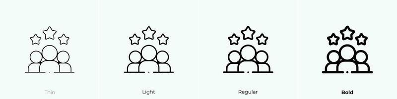 Zusammenarbeit Symbol. dünn, Licht, regulär und Fett gedruckt Stil Design isoliert auf Weiß Hintergrund vektor