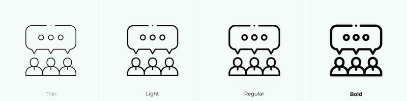 Thema Symbol. dünn, Licht, regulär und Fett gedruckt Stil Design isoliert auf Weiß Hintergrund vektor