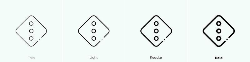 der Verkehr Beleuchtung Symbol. dünn, Licht, regulär und Fett gedruckt Stil Design isoliert auf Weiß Hintergrund vektor