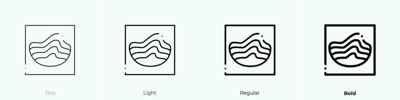 Uran Symbol. dünn, Licht, regulär und Fett gedruckt Stil Design isoliert auf Weiß Hintergrund vektor