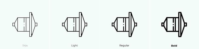 Uran Symbol. dünn, Licht, regulär und Fett gedruckt Stil Design isoliert auf Weiß Hintergrund vektor