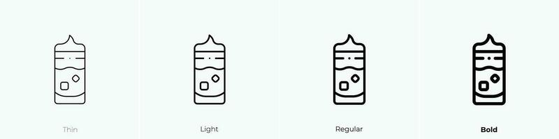 thailändisch Tee Symbol. dünn, Licht, regulär und Fett gedruckt Stil Design isoliert auf Weiß Hintergrund vektor