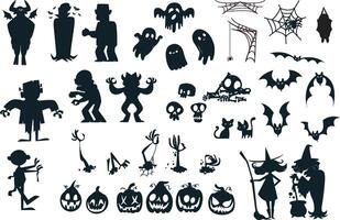 Halloween Silhouetten Vektor einstellen