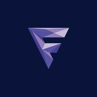 geometrisch f Brief Logo Design vektor