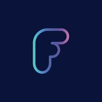 Brief f Logo Gradient modern Logo Design vektor