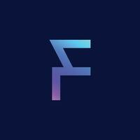 abstrakter buchstabe f logo design vektor