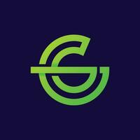 Brief G Logo mit Grün Gradient modern Geschäft Logo Design vektor