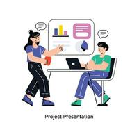 projekt presentation platt stil design vektor illustration. stock illustration